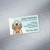 犬と猫のかわいいペット座おもしろい動物愛好家 マグネット名刺 (インサイチュ)