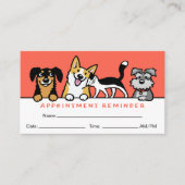 犬と猫のかわいい動物の気にアポイントメント 名刺 (正面)