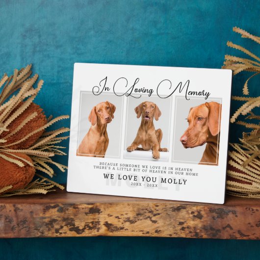 犬と猫のための3フォトペットロスの贈り物 – Pet Memorial フォトプラーク