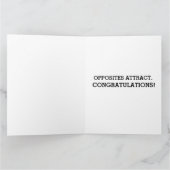 犬と猫のアート結婚のグリーティングカード カード (内部)