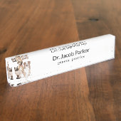 犬と猫のイラスト デスクネームプレート (側面)