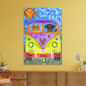 犬と猫のキャンバス24"x 36" キャンバスプリント (インサイチュ (リビング))