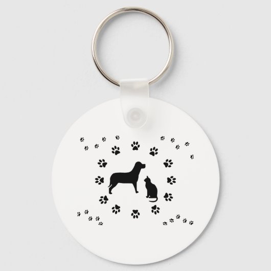 犬と猫のキーチェーン キーホルダー (正面)