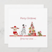 犬と猫のクリスマスギフトツリー (正面/裏面)