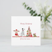 犬と猫のクリスマスギフトツリー (スタンド正面)