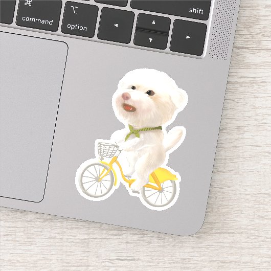 犬と猫のサイクリングby the sea シール (詳細)
