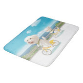 犬と猫のサイクリングby the sea バスマット (アングル)