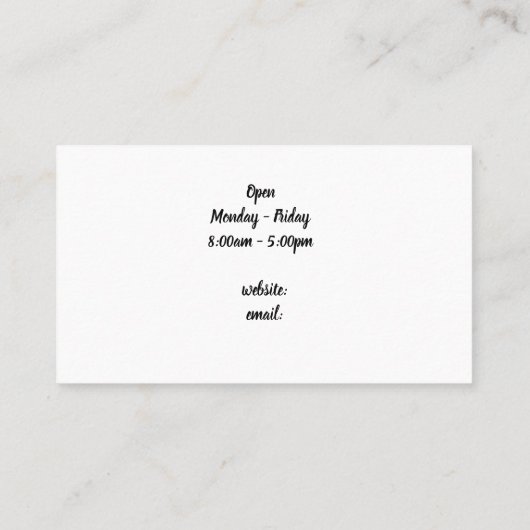 犬と猫のデザイン動物クリニックの名刺 名刺 (裏面)