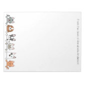 犬と猫のパレード ノートパッド (正面)