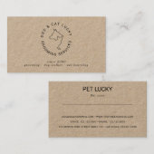 犬と猫のプリントクラフト名刺 名刺 (正面/裏面)