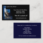 犬と猫のホームアローン真夜中ペットシッター 名刺 (正面/裏面)