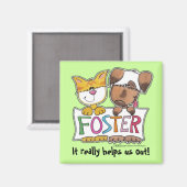 犬と猫のホールドFOSTERバナー マグネット (正面/裏面)