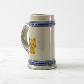 犬と猫のマグカップ ビールジョッキ (正面左)