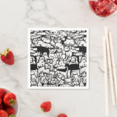 犬と猫のマンガ» 紙ナプキン スタンダードカクテルナプキン (インサイチュ)