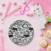 犬と猫のマンガ»紙プレート ペーパープレート (パーティー)