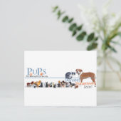 犬と猫のロゴ ポストカード (スタンド正面)