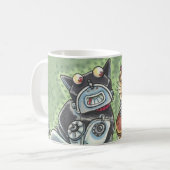 犬と猫のロボットMAG カスタマイズ コーヒーマグカップ (正面左)