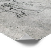 犬と猫の勉強, c.1480 ポスター (角)