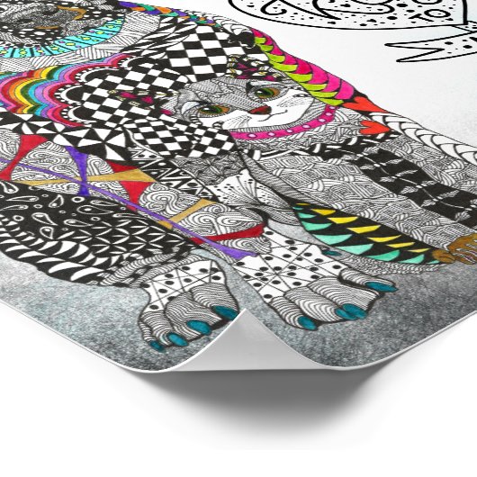 犬と猫の動物の救出とペットの養子縁組ポスター ポスター (角)