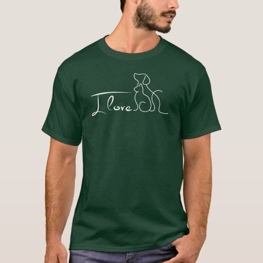 犬と猫の友人 Tシャツ (正面)