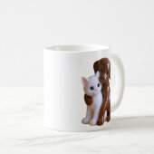 犬と猫の友情 コーヒーマグカップ (正面右)