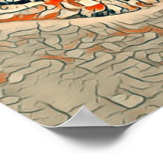 犬と猫の友情，抽象芸術 ポスター (角)