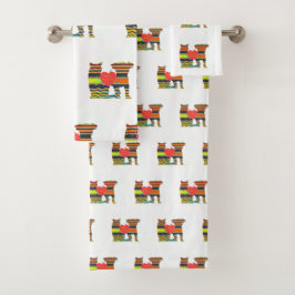 犬と猫の友最高の達バスタオオルセット バスタオルセット