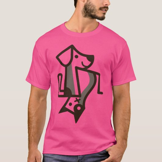 犬と猫の友達 少女 Tシャツ (正面)