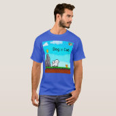 犬と猫の友達 Tシャツ (正面フル)