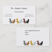 犬と猫の名刺 予約カード (正面/裏面)