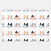 犬と猫の子どもデザイン。 ラッピングペーパーシート (正面3)