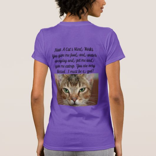 犬と猫の心Tシャツ Tシャツ (裏面)