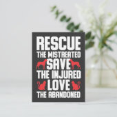 犬と猫の愛の動物の救出認識度 ポストカード (スタンド正面)