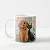犬と猫の愛らしいコーヒーマグ – Cozy Kind_Ones コーヒーマグカップ (左)