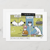 犬と猫の感謝祭の大騒ぎ シーズンカード (正面/裏面)