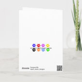 犬と猫の手紙に同情カードを印刷 カード (裏面)