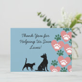 犬と猫の救出 サンキューカード (スタンド正面)
