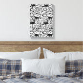 犬と猫の漫画» Canvas Art キャンバスプリント (インサイチュ (寝室))