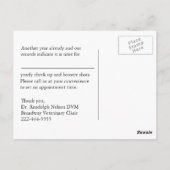 犬と猫の獣医アポイントメント葉書 ポストカード (裏面)