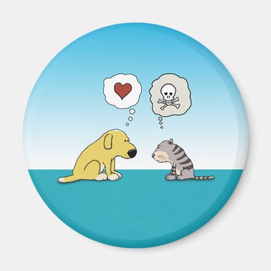 犬と猫の磁石 マグネット (正面)