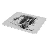 犬と猫の窓を見て、ペット悔やみや弔慰 カッティングボード (角)