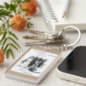 犬と猫の窓を見て、ペット悔やみや弔慰 キーホルダー (正面右)