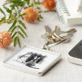 犬と猫の窓を見て、ペット悔やみや弔慰 キーホルダー (側面)