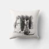 犬と猫の窓を見て、ペット悔やみや弔慰 クッション (裏面)