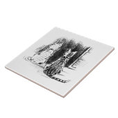 犬と猫の窓を見て、ペット悔やみや弔慰 タイル (側面)