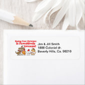 犬と猫の親しみやすい素晴らしクリスマス ラベル (インサイチュ)