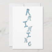 犬と猫の誕生日カード雨の犬と猫 サンキューカード (正面)