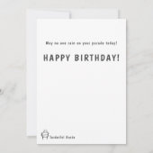 犬と猫の誕生日カード雨の犬と猫 サンキューカード (裏面)