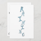 犬と猫の誕生日カード雨の犬と猫 サンキューカード (正面/裏面)