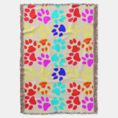 犬と猫の足 スローブランケット (正面縦)